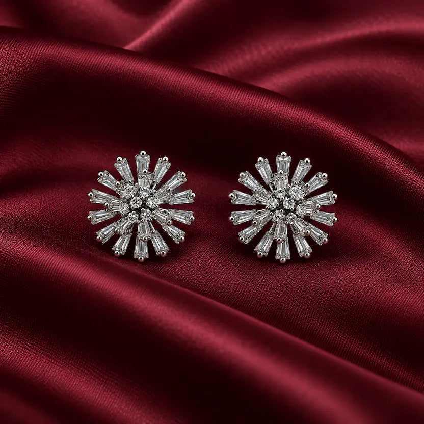 Crystal Starburst Stud Earrings