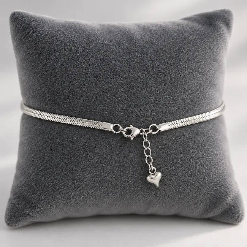 Snake Chain Silver Plated Bracelet