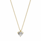 Sparkling Heart Solitaire necklace