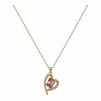 Heart Captured Rose Sapphire Necklace
