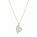 Heart Captured White Sapphire Necklace