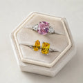 Blush & Sunshine Ring Duo - Size Adjustable
