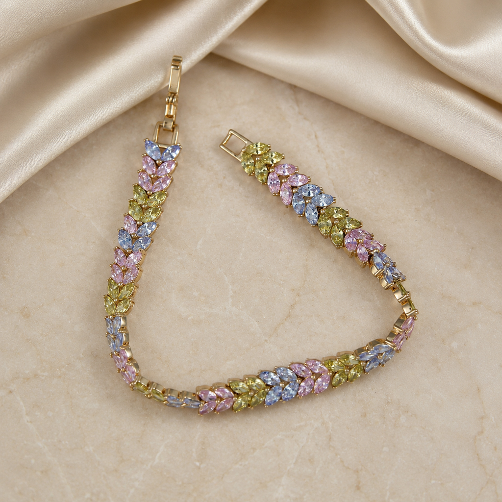 Multicolor Pastel Tennis Bracelet