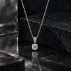 Solitaire CZ Pendant Necklace