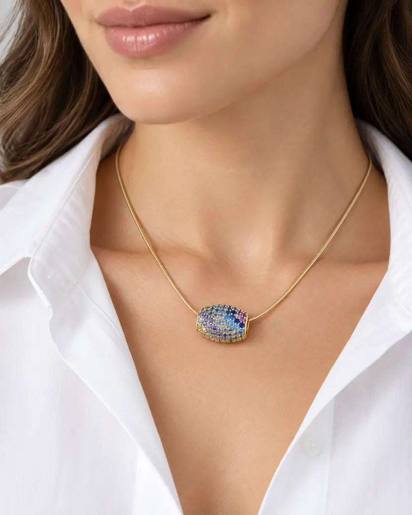 Rainbow  Barrel Pendant