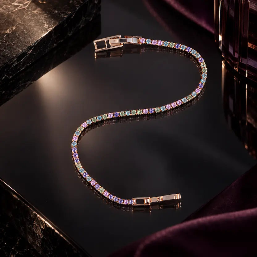 Pastel Rainbow Tennis Bracelet