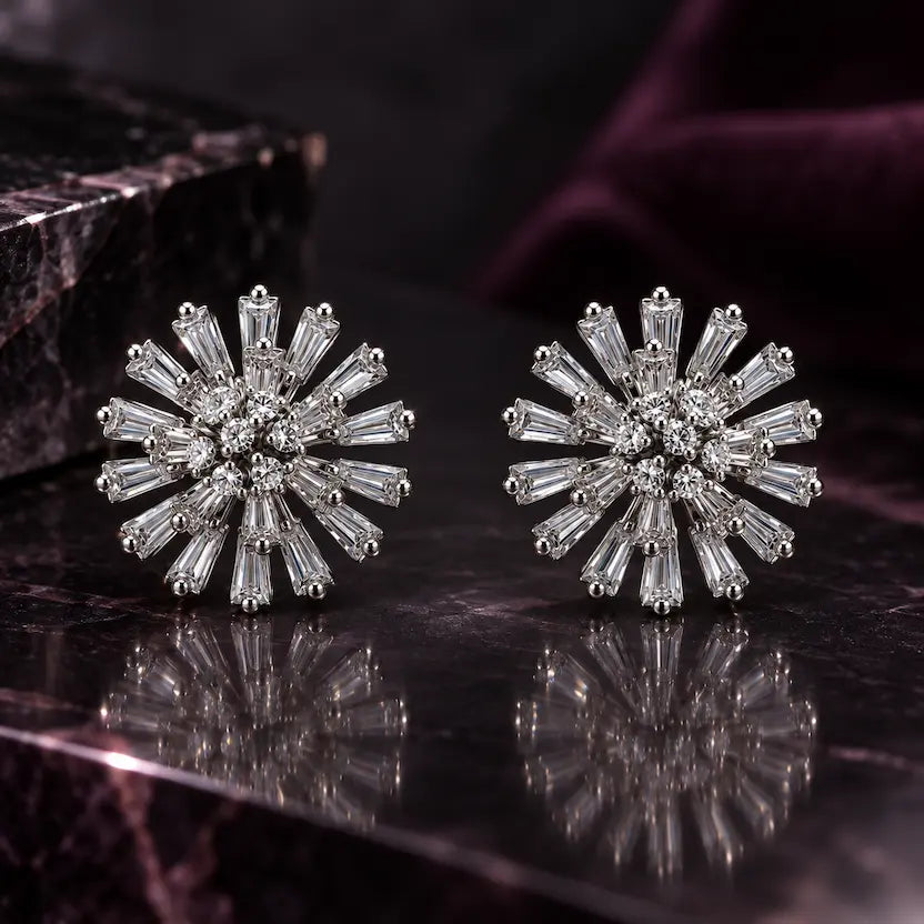 Crystal Starburst Stud Earrings