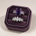 Purple Romance Ring Duo - Size Adjustable