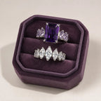 Purple Romance Ring Duo - Size Adjustable