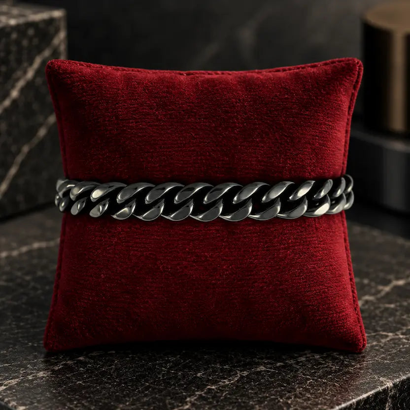 Black Cuban-Link Men's Bracelet