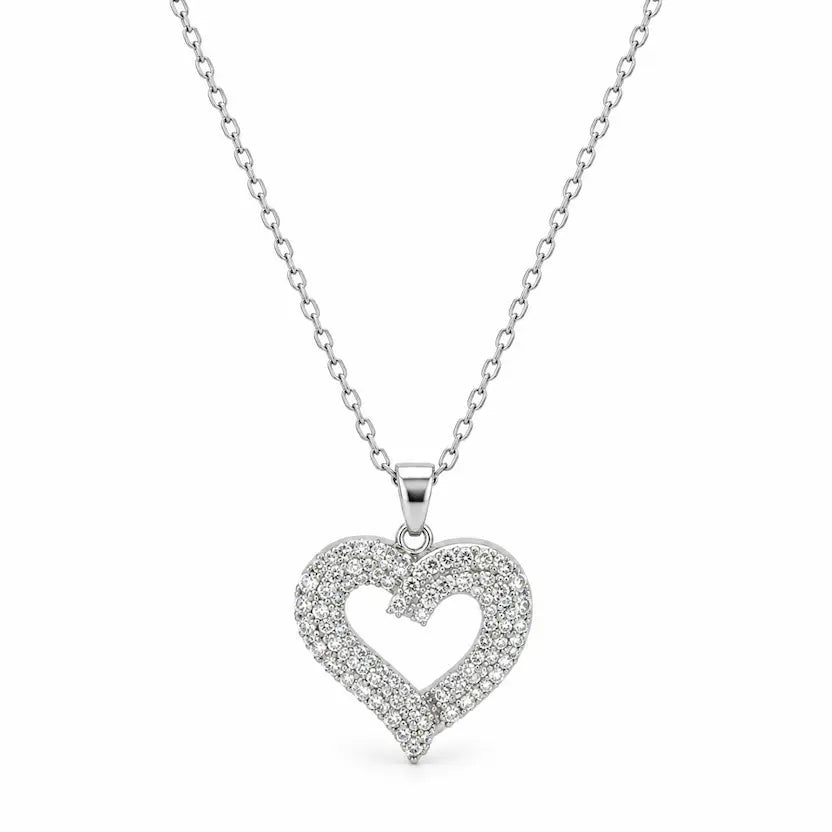 Open Heart Pendant Necklace