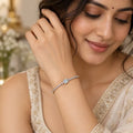 Pear-Cut Crystal Tennis Bracelet