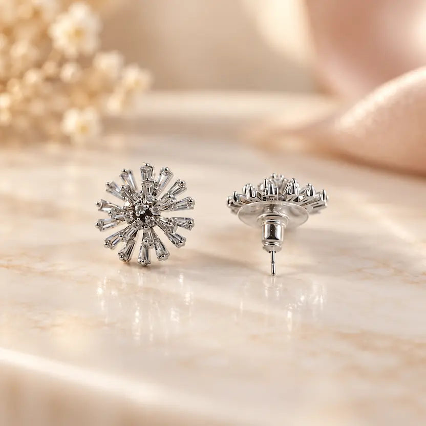 Crystal Starburst Stud Earrings