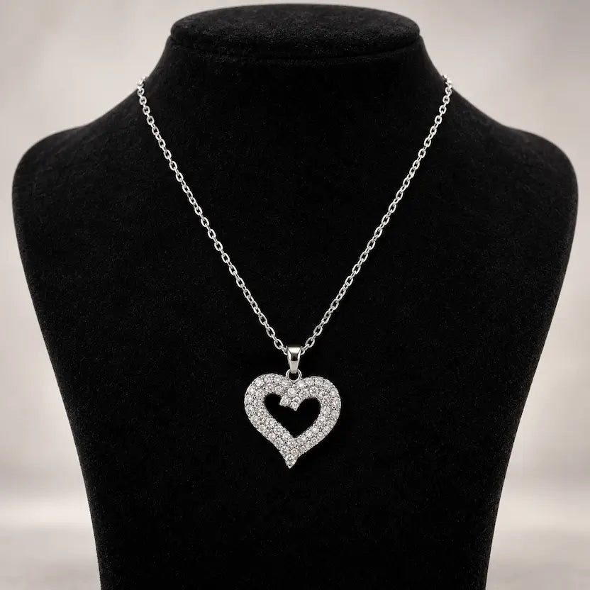 Open Heart Pendant Necklace