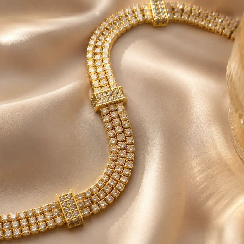 Triple Layer Tennis Bracelet