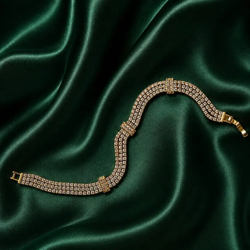 Triple Layer Tennis Bracelet