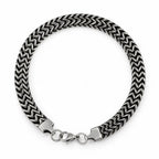 Polished Leaf-Link Men's Bracelet