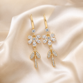 Flora Stones Dangler Earrings