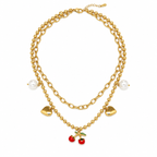 Cherry Charm Layered Necklace
