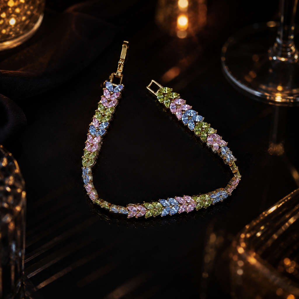 Multicolor Pastel Tennis Bracelet