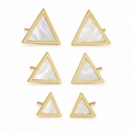 Minimal Opal Studs Earrings - Set Of 3
