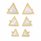 Minimal Opal Studs Earrings - Set Of 3