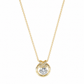 Halo Solitaire Pendant Necklace