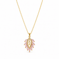 Blush Marquise Leaf Pendant Necklace