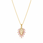 Blush Marquise Leaf Pendant Necklace