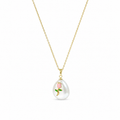 Pink Rose Pearl Pendant Necklace