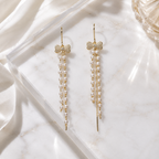 Sui Dhaaga Bow Pearl Dangler Earrings