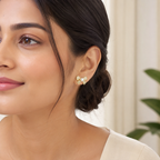 Bow and Pearl Stud Earrings