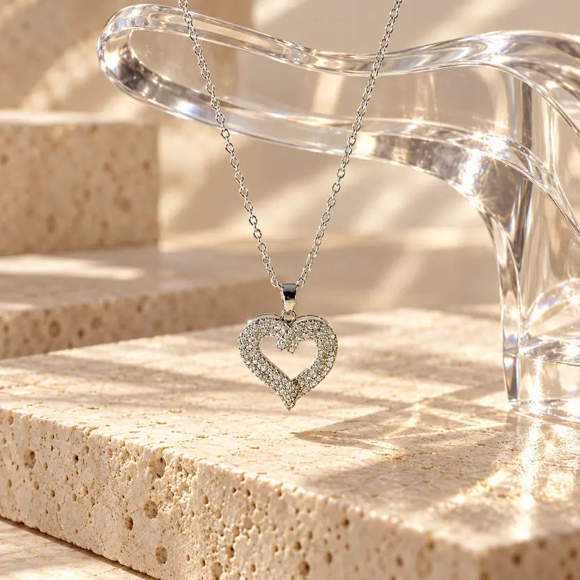 Open Heart Pendant Necklace
