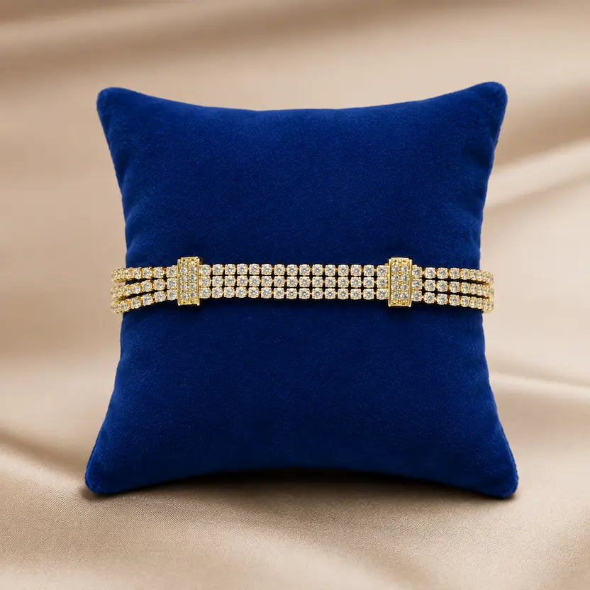 Triple Layer Tennis Bracelet