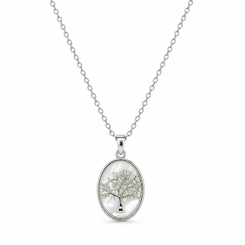 Tree of Life Oval Pendant Necklace