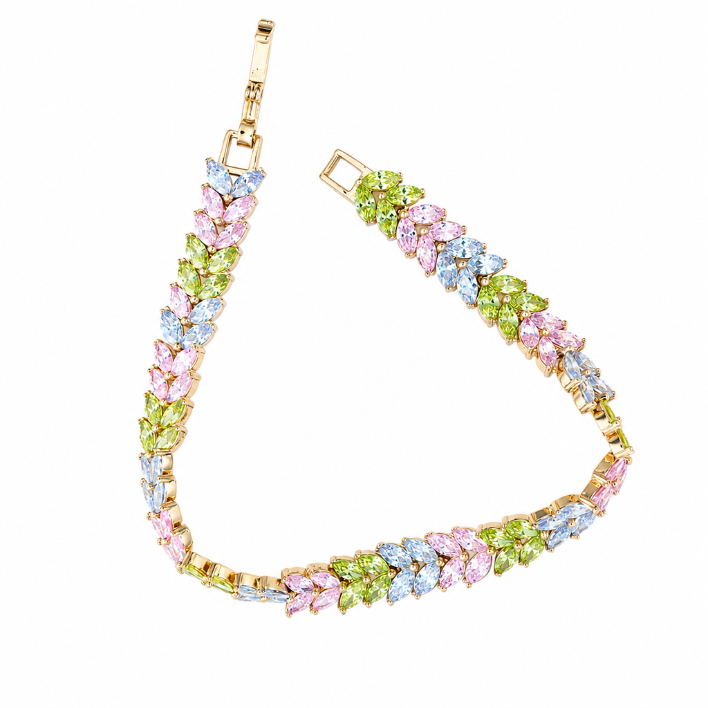 Multicolor Pastel Tennis Bracelet