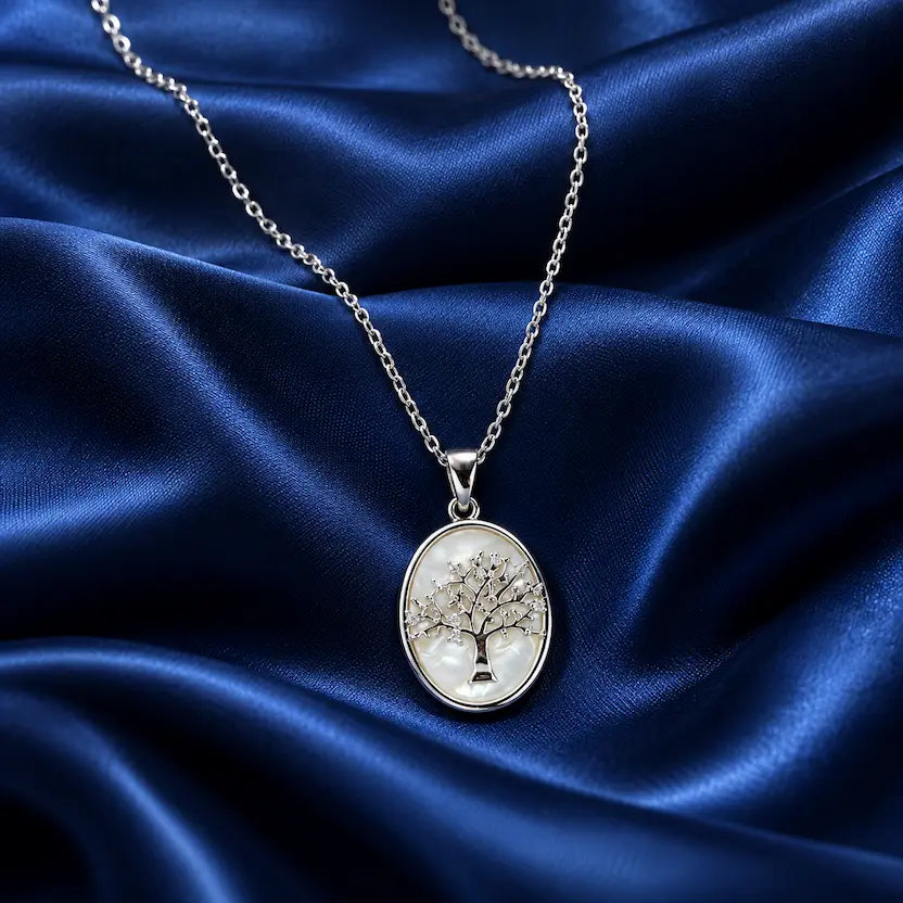 Tree of Life Oval Pendant Necklace