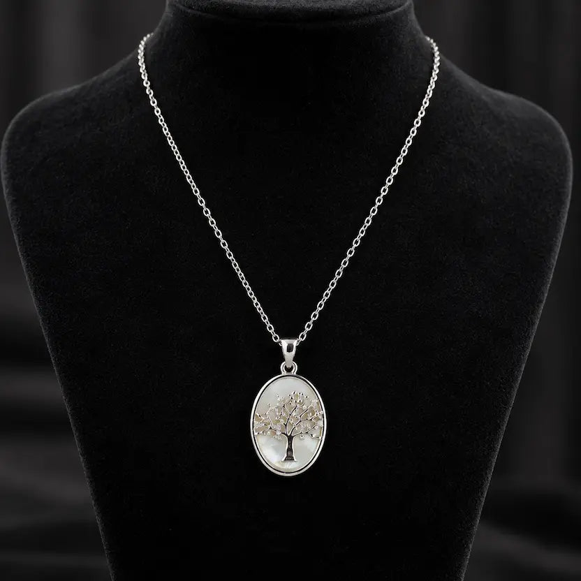 Tree of Life Oval Pendant Necklace