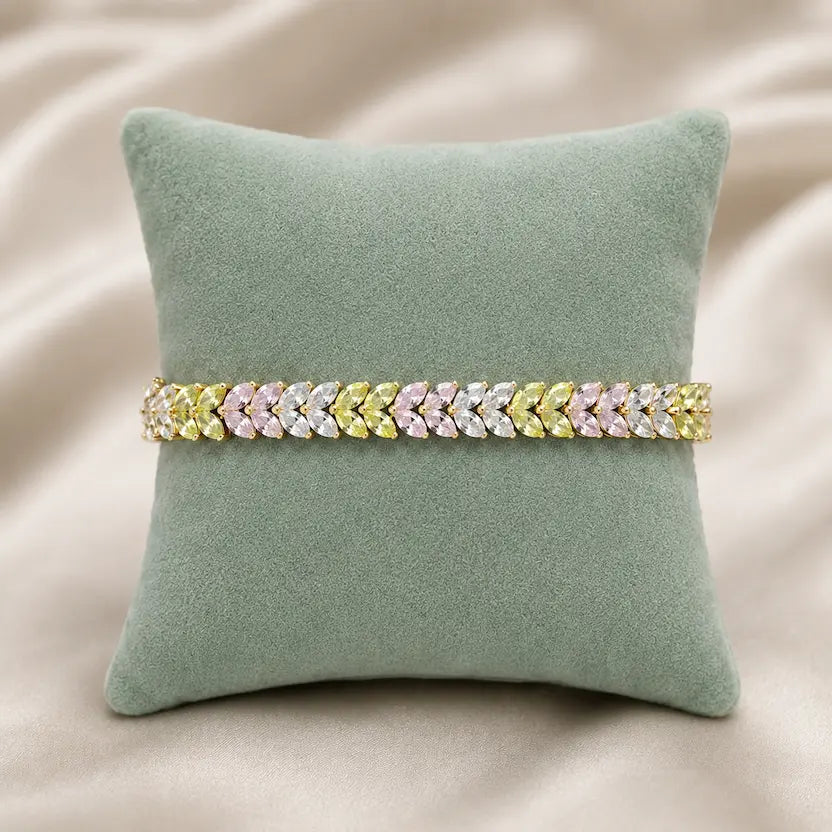Multicolor Pastel Tennis Bracelet