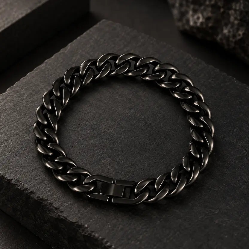 Black Cuban-Link Men's Bracelet