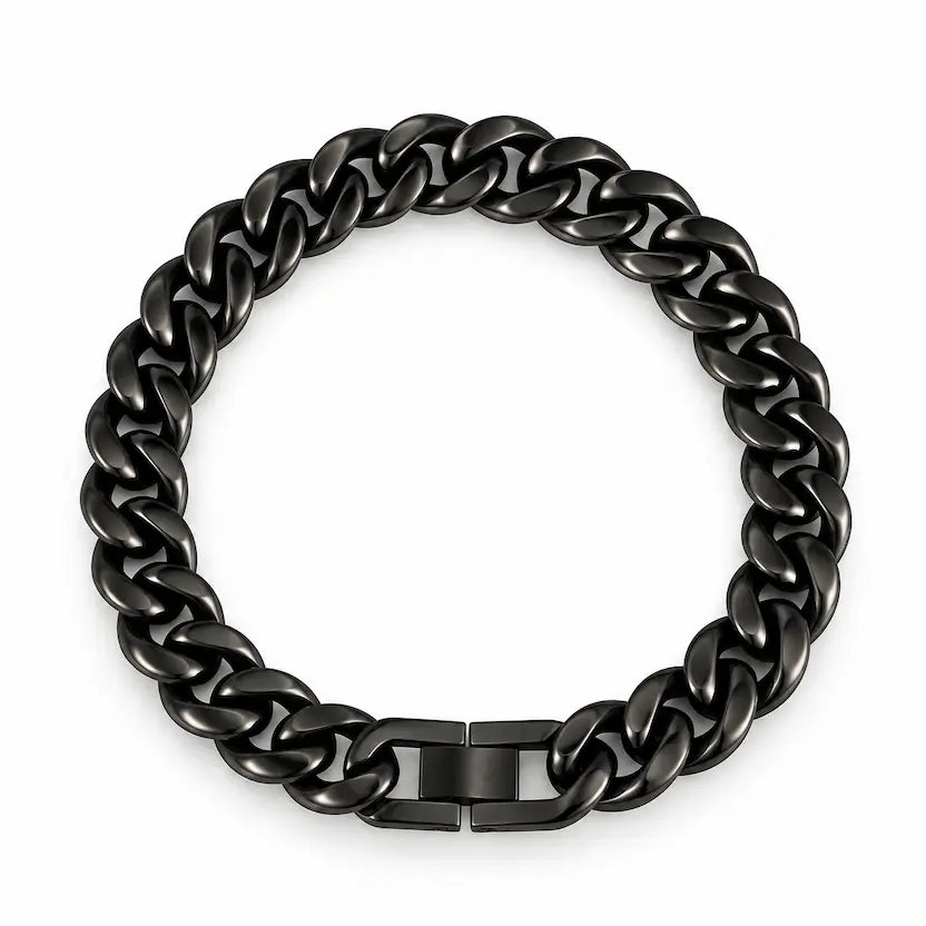 Black Cuban-Link Men's Bracelet