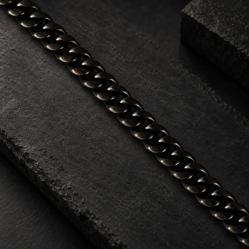 Black Cuban-Link Men's Bracelet