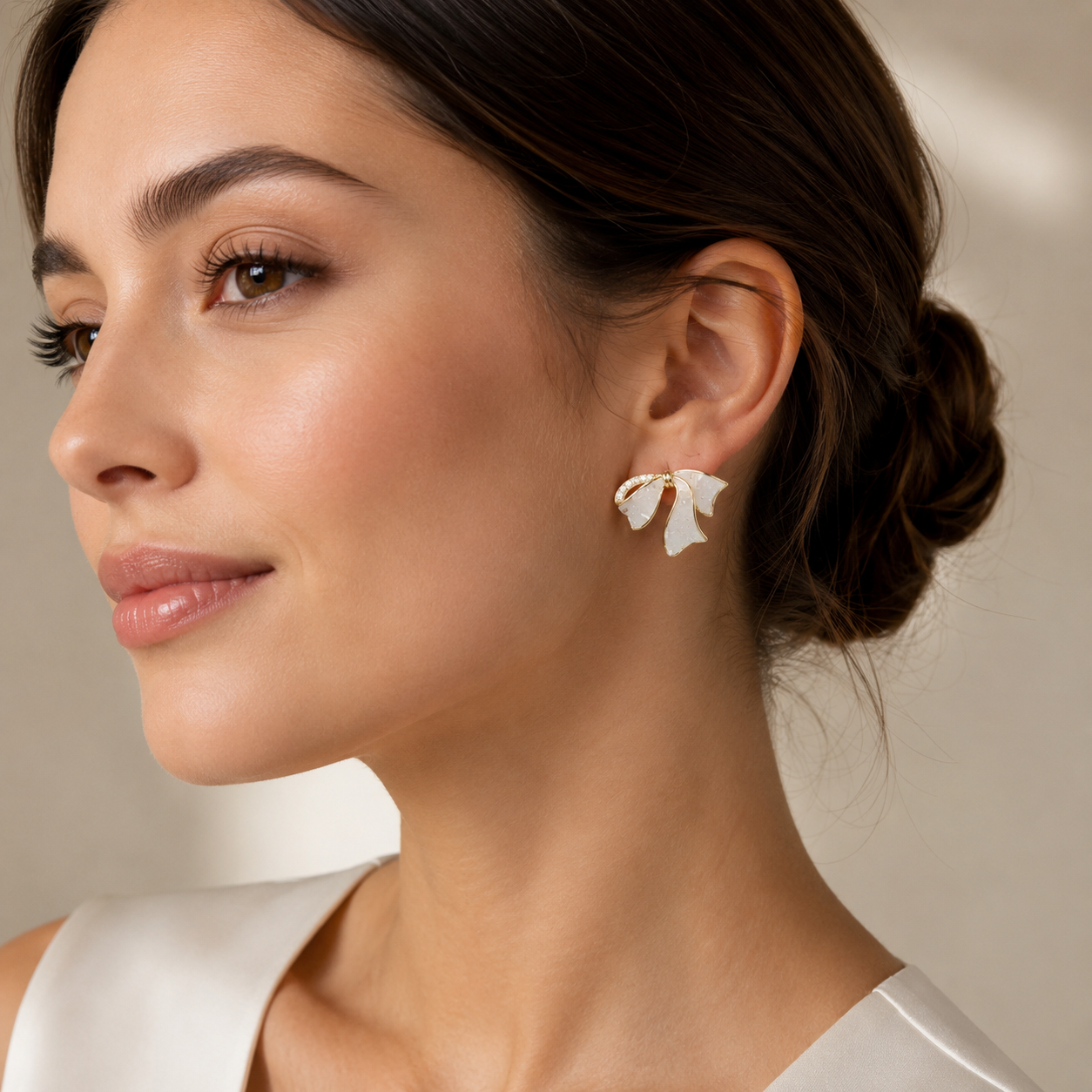 Sculptural Ribbon Stud Earrings