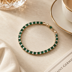 Emerald Tennis Adjustable Bracelet