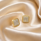 Mini Crystal Square Stud Earrings