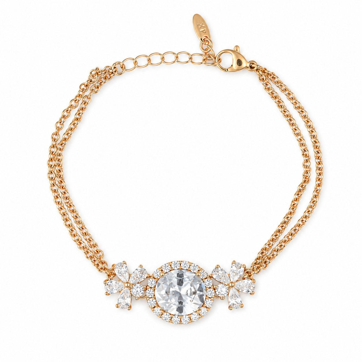 Solitaire Oval Layered Bracelet