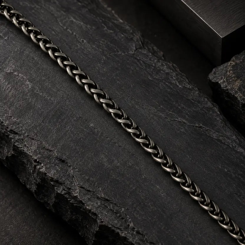 Gunmetal Magnetic Curb Men's Bracelet