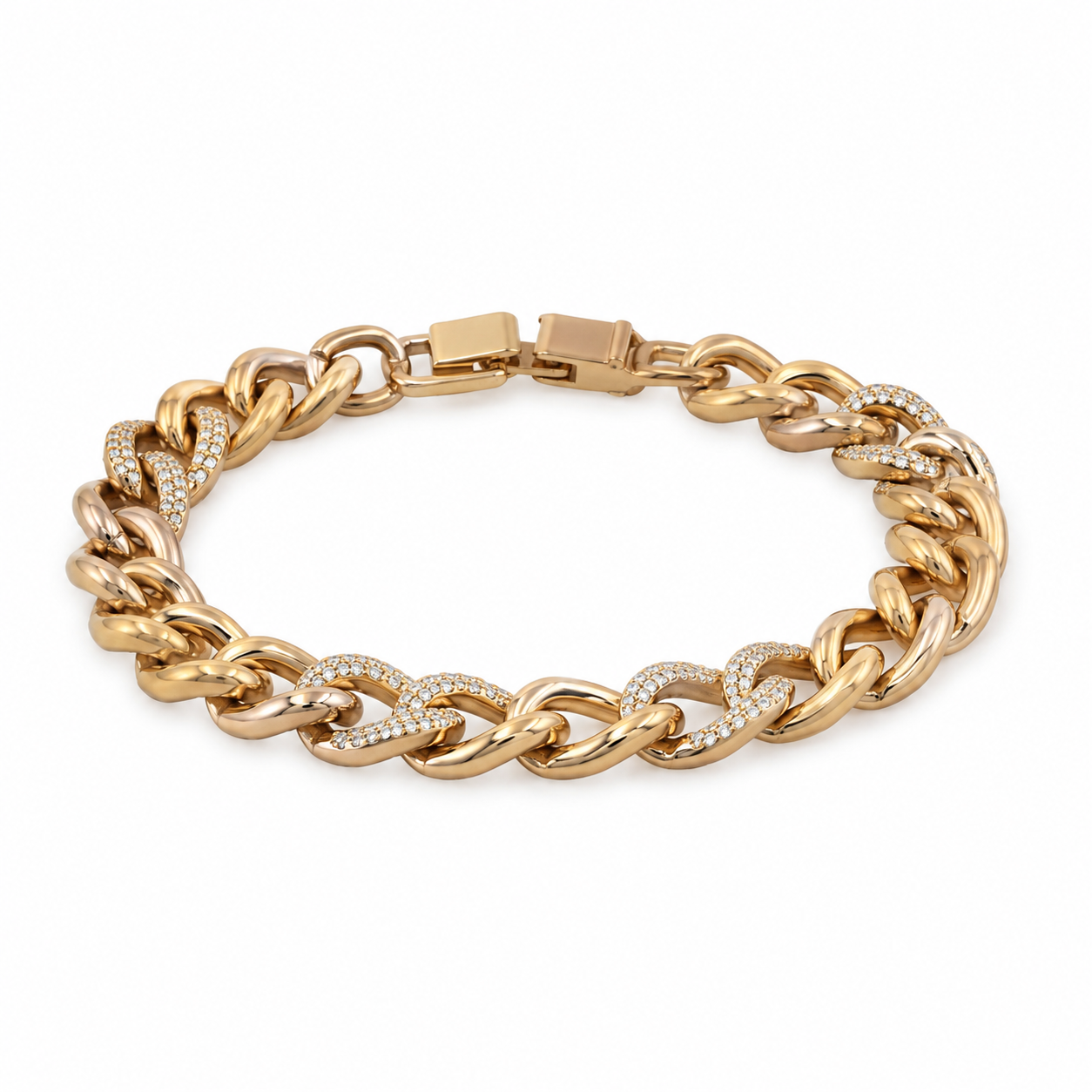 Cuban Link Rose-Gold Tone Statement Bracelet