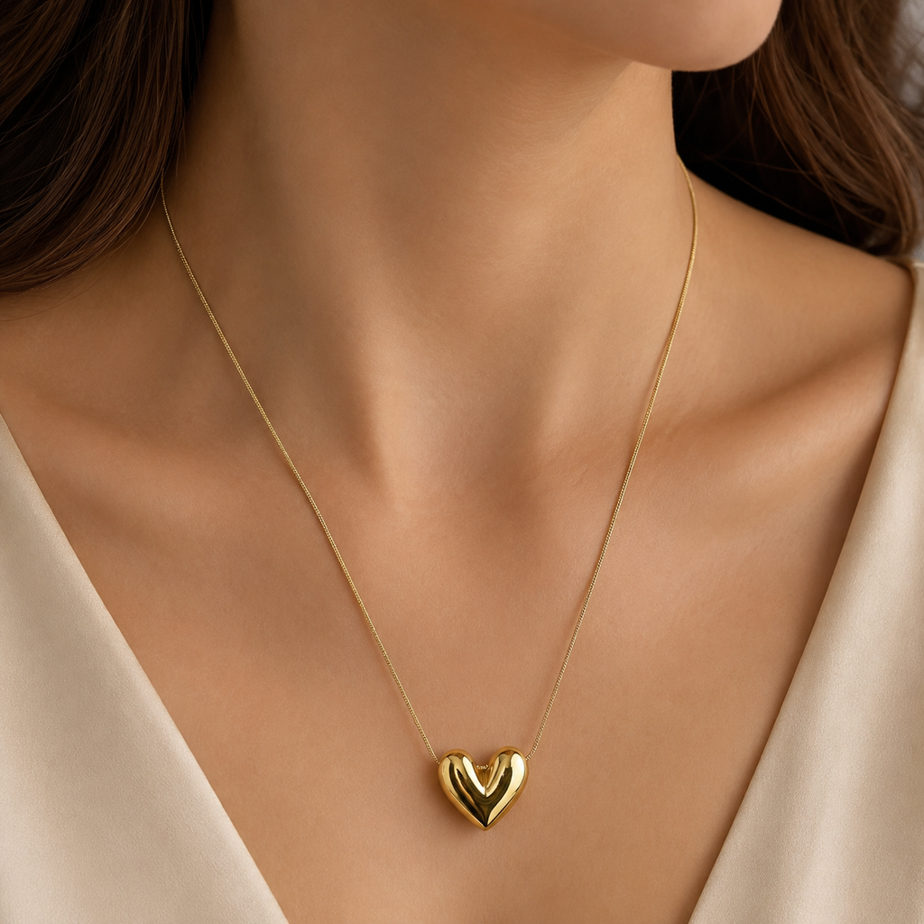 Dew Drop Heart Necklace