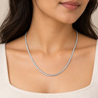Silver Plated Snake Chain Necklace